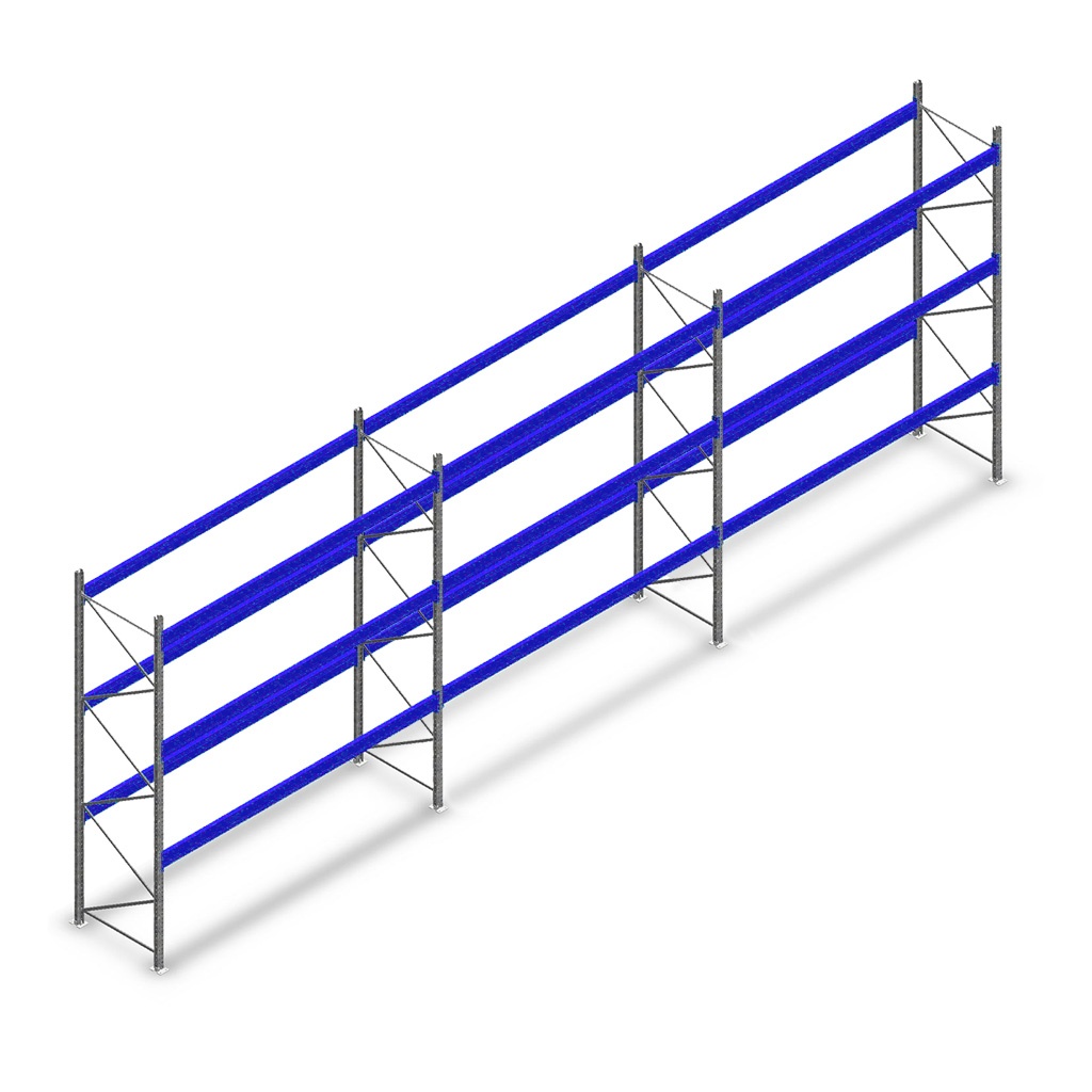 Voordeelrij gebruikte Bito palletstelling 3150x11280x1100, 3 secties 3 niveaus