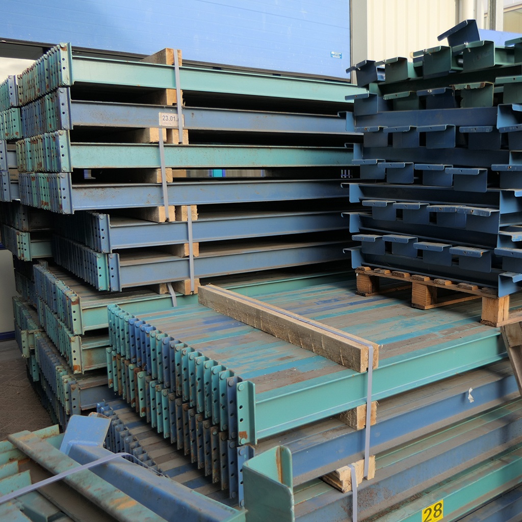 Voordeelrij gebruikte Hovuma palletstelling met diepteliggers blauw