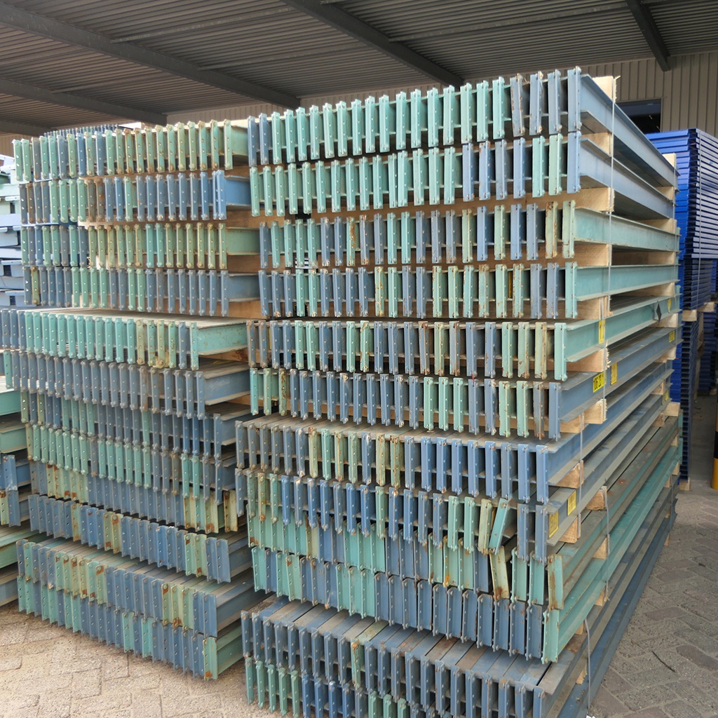 Voordeelrij gebruikte Hovuma palletstelling met diepteliggers blauw