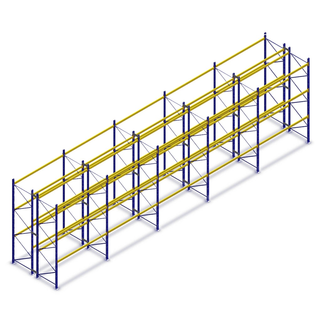 Voordeelrij gebruikte JH Esmena palletstelling 4100x14625x2400 - 5 secties 3 niveaus