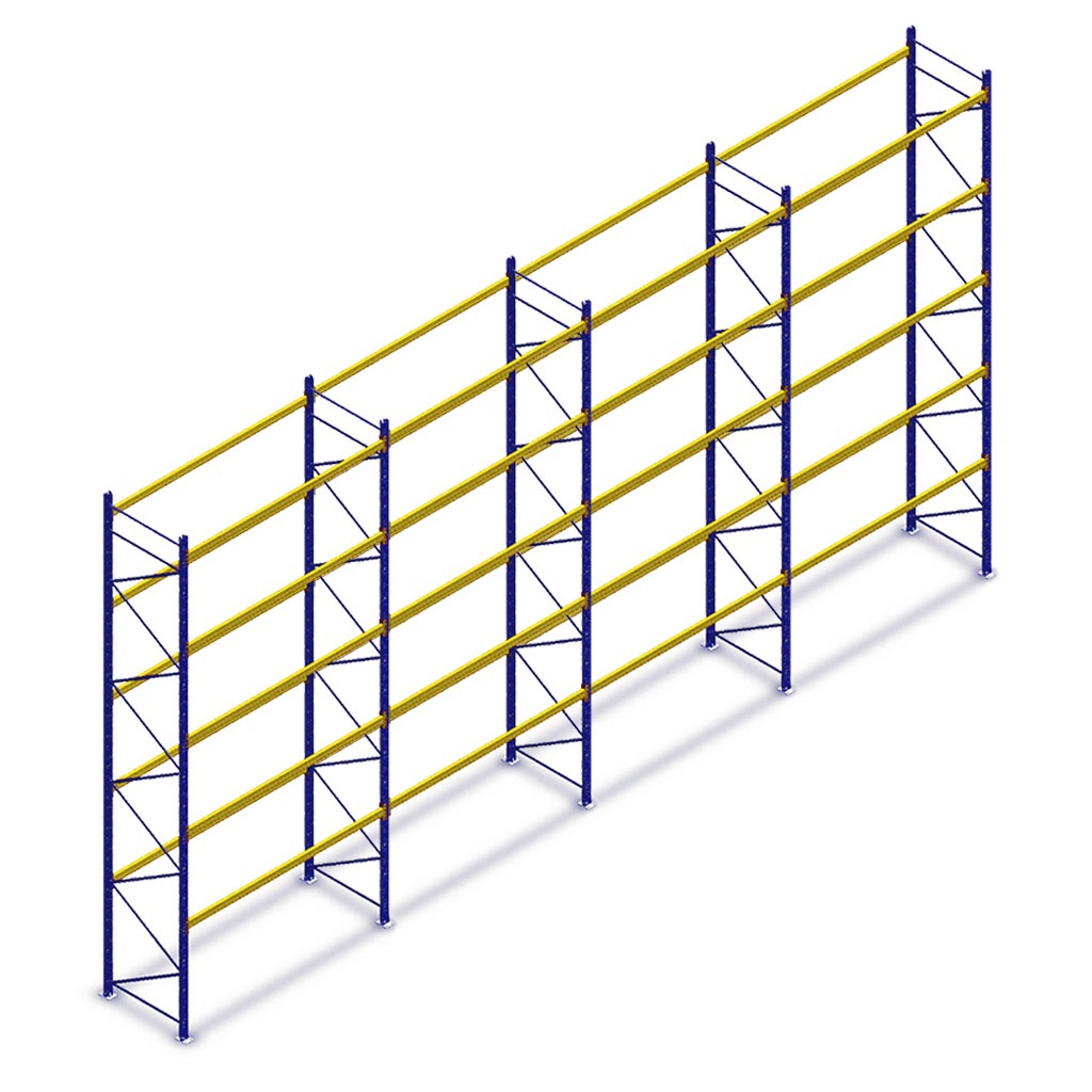 Voordeelrij gebruikte JH Esmena palletstelling 6250x11604x1100 4 secties 5 niveaus