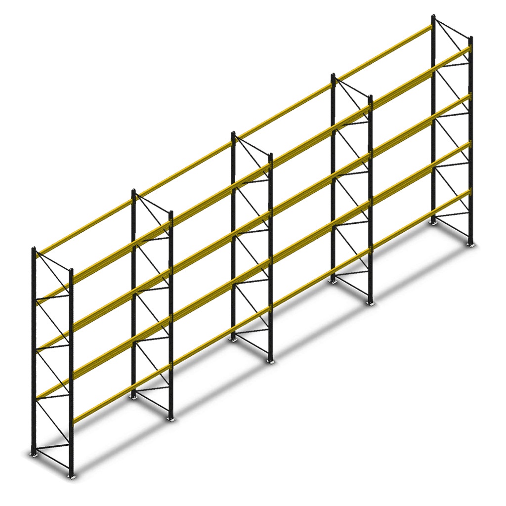 Voordeelrij gebruikte Link51 palletstelling 4800x11200x1100 mm (hxbxd) - 4 secties 4 niveaus