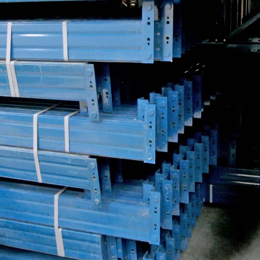 Voordeelrij gebruikte Polypal palletstelling 2375x9420x1050mm (hxbxd) - 3 secties 2 niveaus