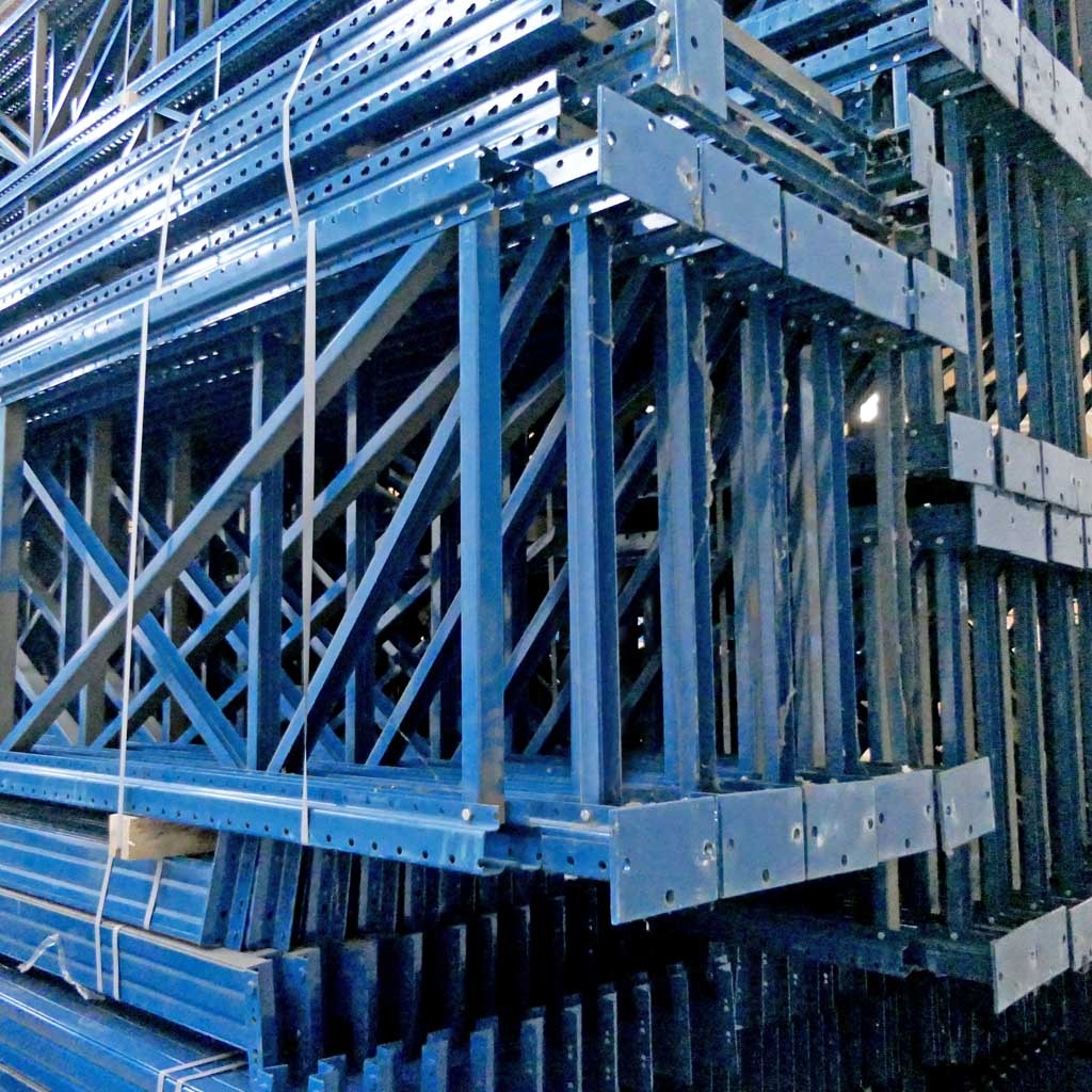 Voordeelrij gebruikte Polypal palletstelling 3150x11220x950mm (hxbxd) - 3 secties 3 niveaus