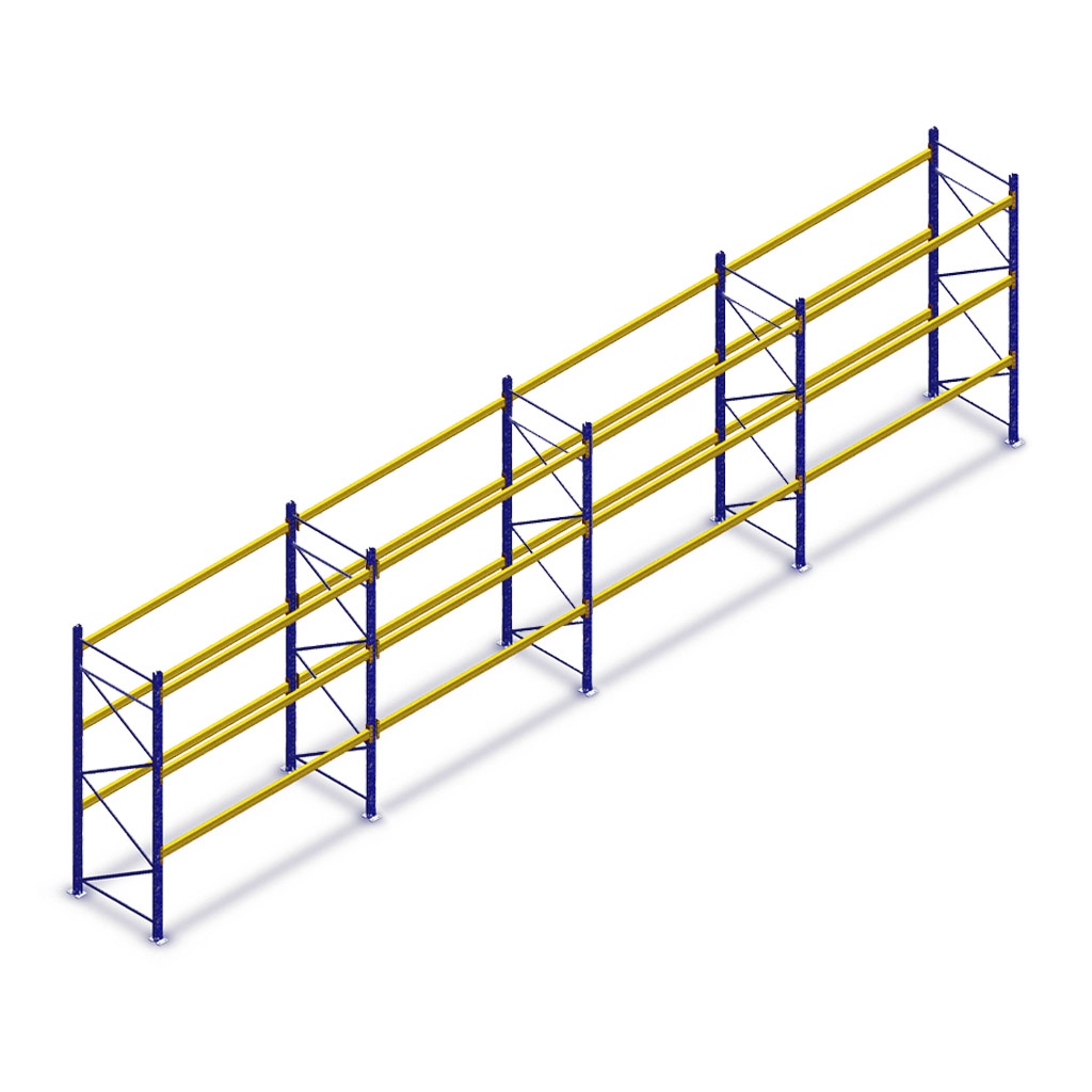 Voordeelrij gebruikte Standard palletstelling 3100x11300x900mmmm (hxbxd) - 4 secties 3 niveaus