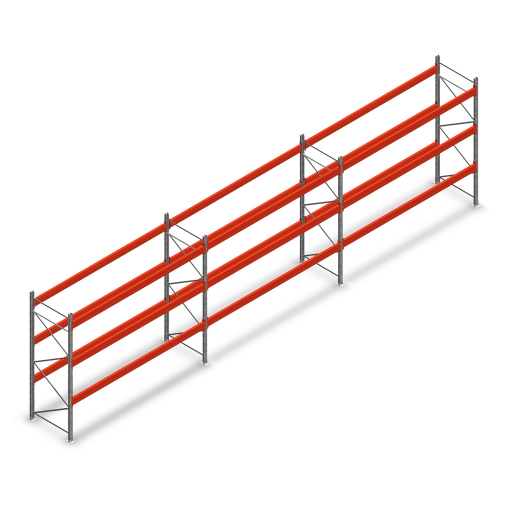 Voordeelrij gebruikte Vogelsang palletstelling 3000x11080x1100 mm (hxbxd) - 3 secties 3 niveaus