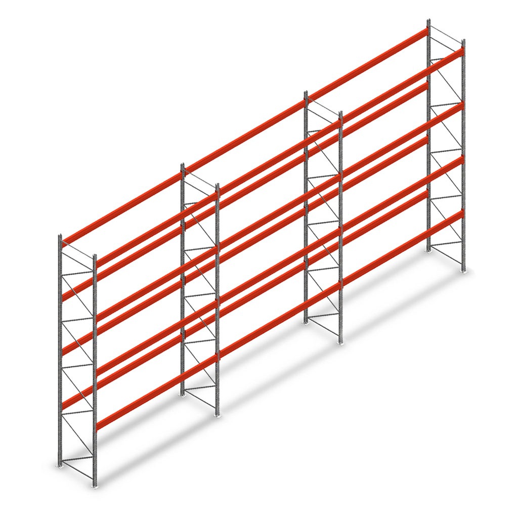 Voordeelrij gebruikte Vogelsang palletstelling 6000x11080x1100 mm (hxbxd) - 3 secties 4 niveaus