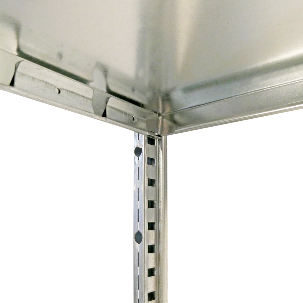 Voordeelrij Legbordstelling Light Duty 2000x5000x500, 5 niveaus metaal verzinkt 100 kg