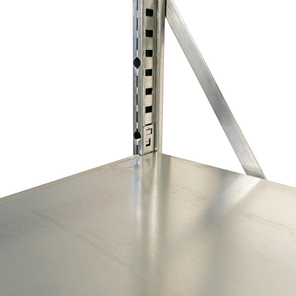 Voordeelrij Legbordstelling Light Duty 2000x5000x500, 5 niveaus metaal verzinkt 100 kg