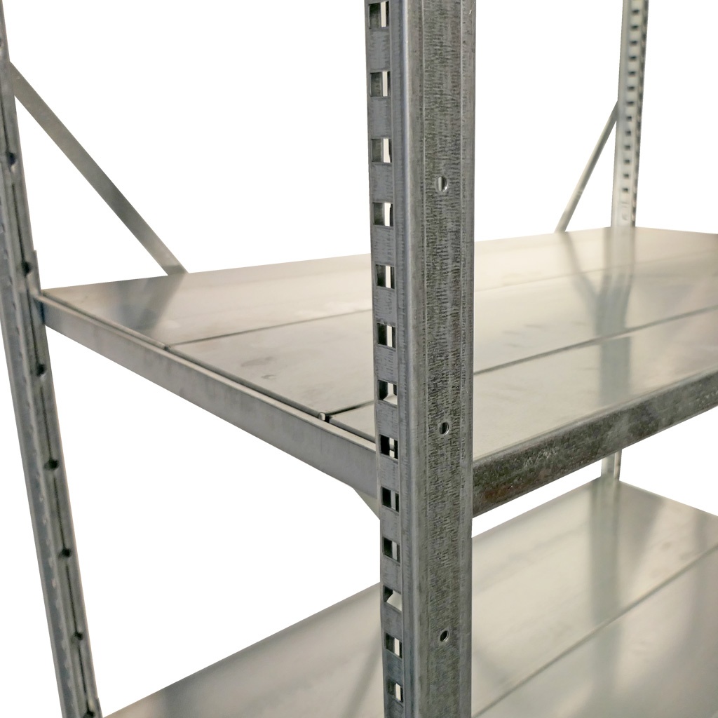 Voordeelrij Legbordstelling Light Duty 2000x5000x500, 5 niveaus metaal verzinkt 100 kg