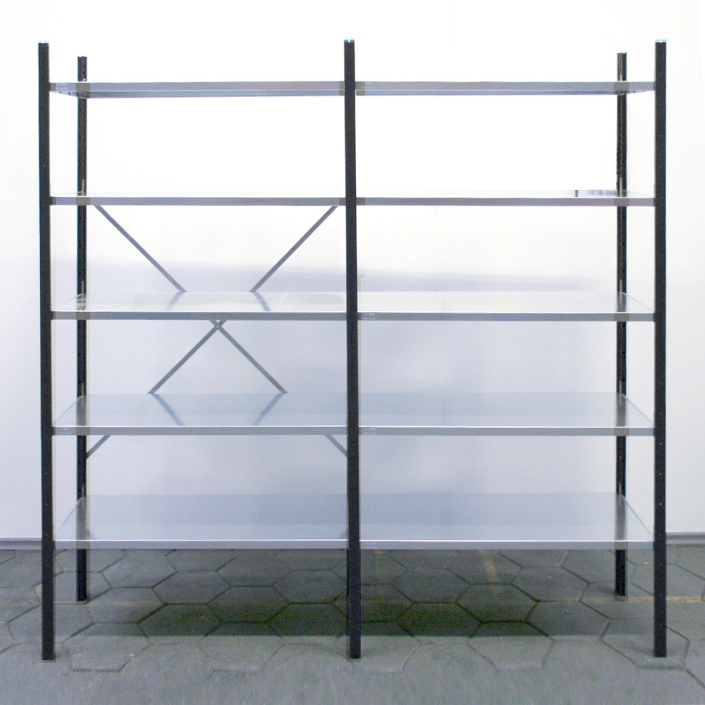Voordeelrij Legbordstelling Medium Duty 2000x3000x300, 5 niveaus metaal antraciet 90 kg