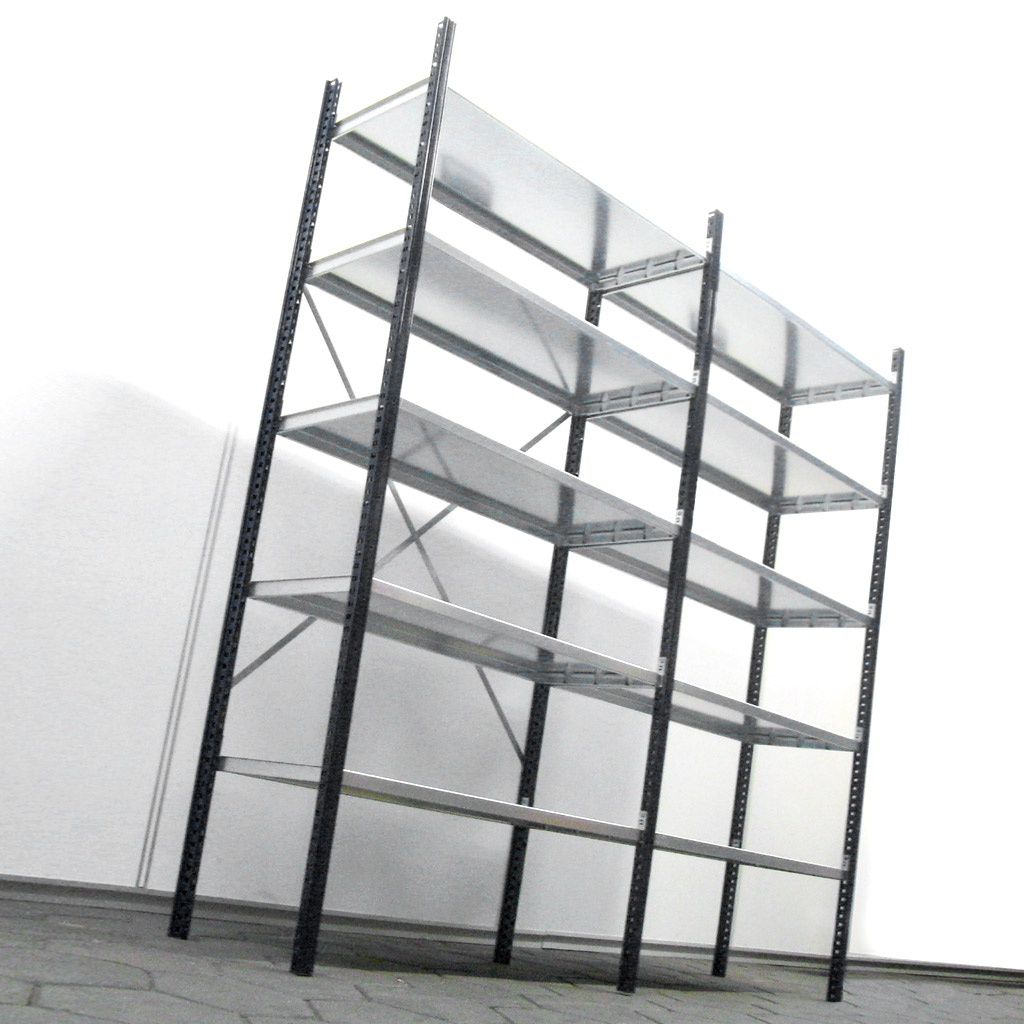 Voordeelrij Legbordstelling Medium Duty 2000x3000x300, 5 niveaus metaal antraciet 90 kg