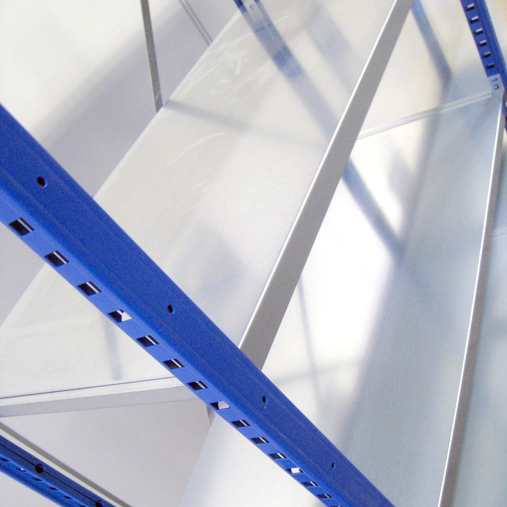 Voordeelrij Legbordstelling Medium Duty 2000x3000x300, 5 niveaus metaal blauw 90 kgb