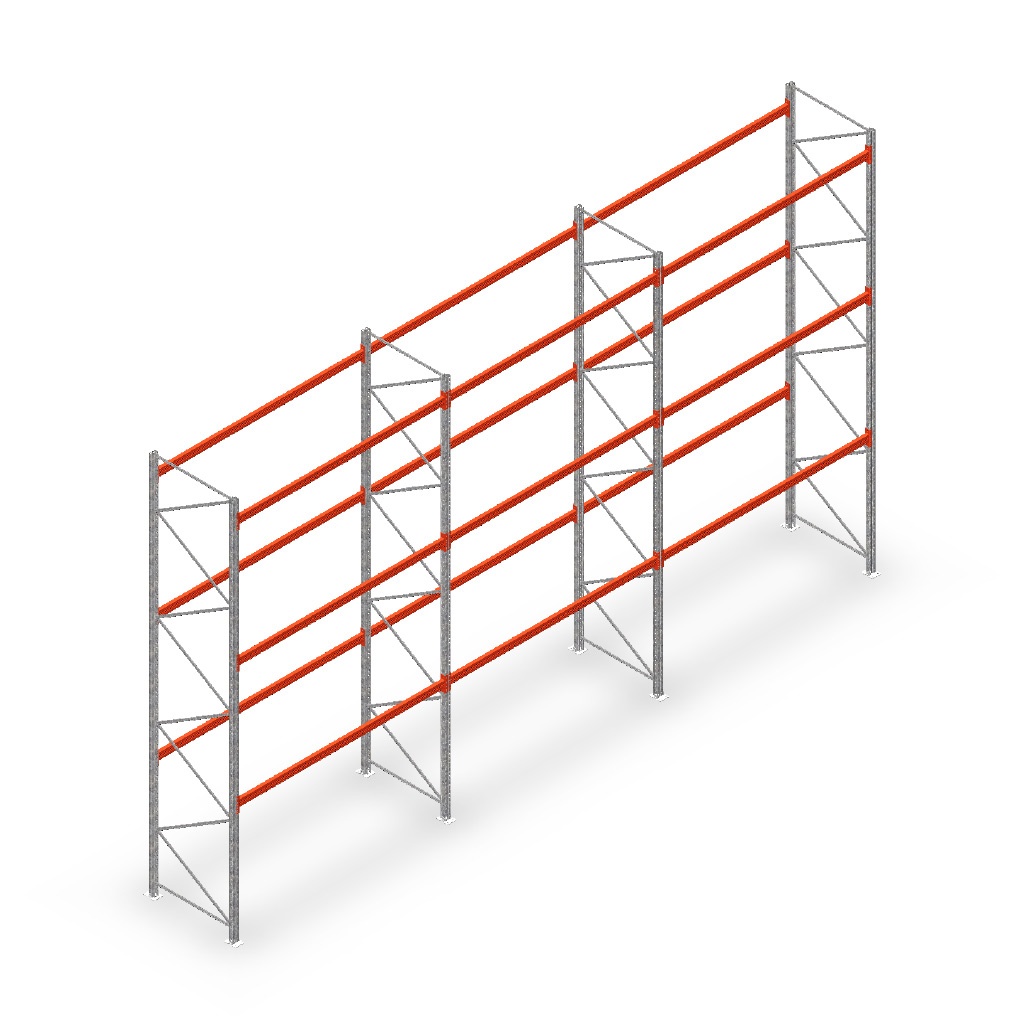 Palletstelling AR T2 voordeelrij 5000x8420x1100, T1451/2700 - 3 niveaus