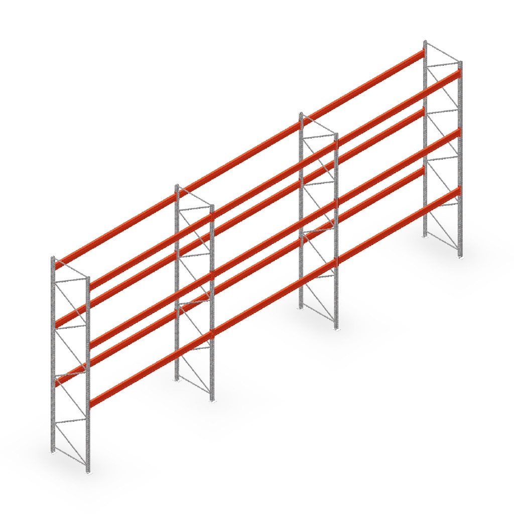 Palletstelling AR T2 voordeelrij 5000x11120x1100, T1451/3600 - 3 niveaus