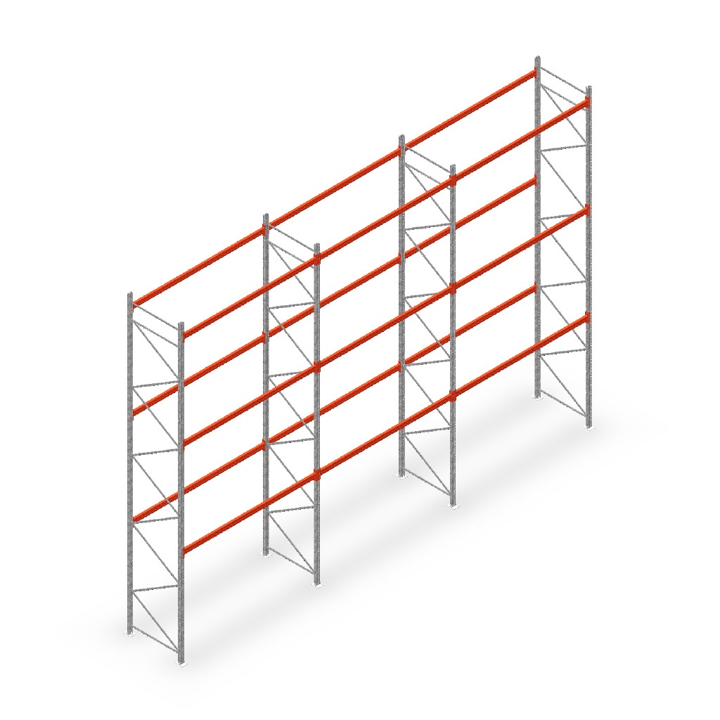 Palletstelling AR T2 voordeelrij 6000x8420x1100, T1451/2700 - 3 niveaus