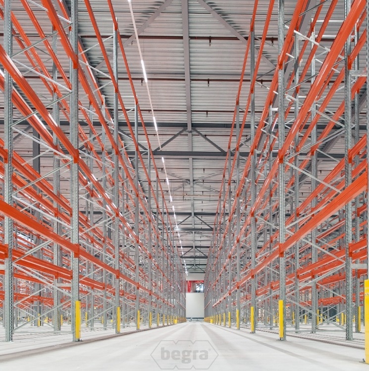 Voordeelrij palletstelling AR T2 L2, 6000x11200x1100 mm (hxbxd) 1653/3600 3 secties 4 niveaus