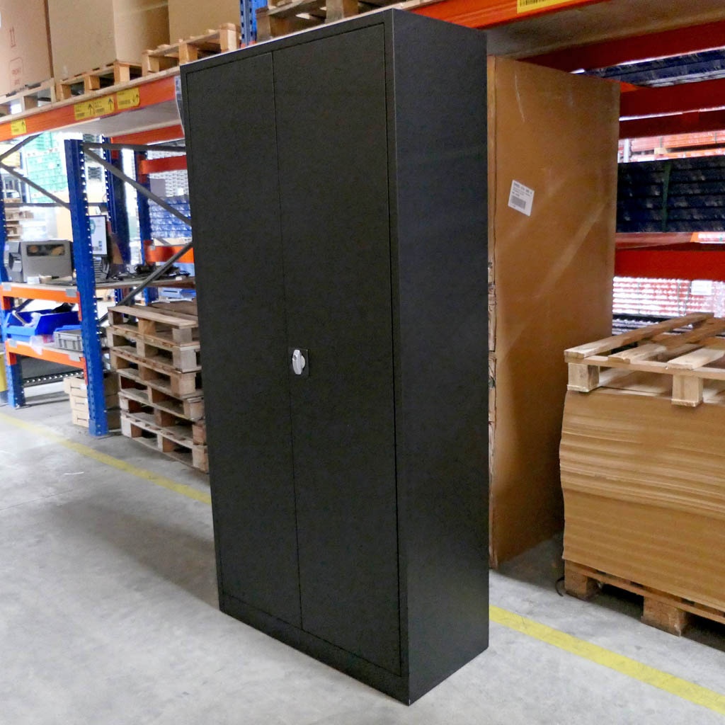 Afsluitbare draaideurkast 1950x920x420 mm (hxbxd) zwart - schade
