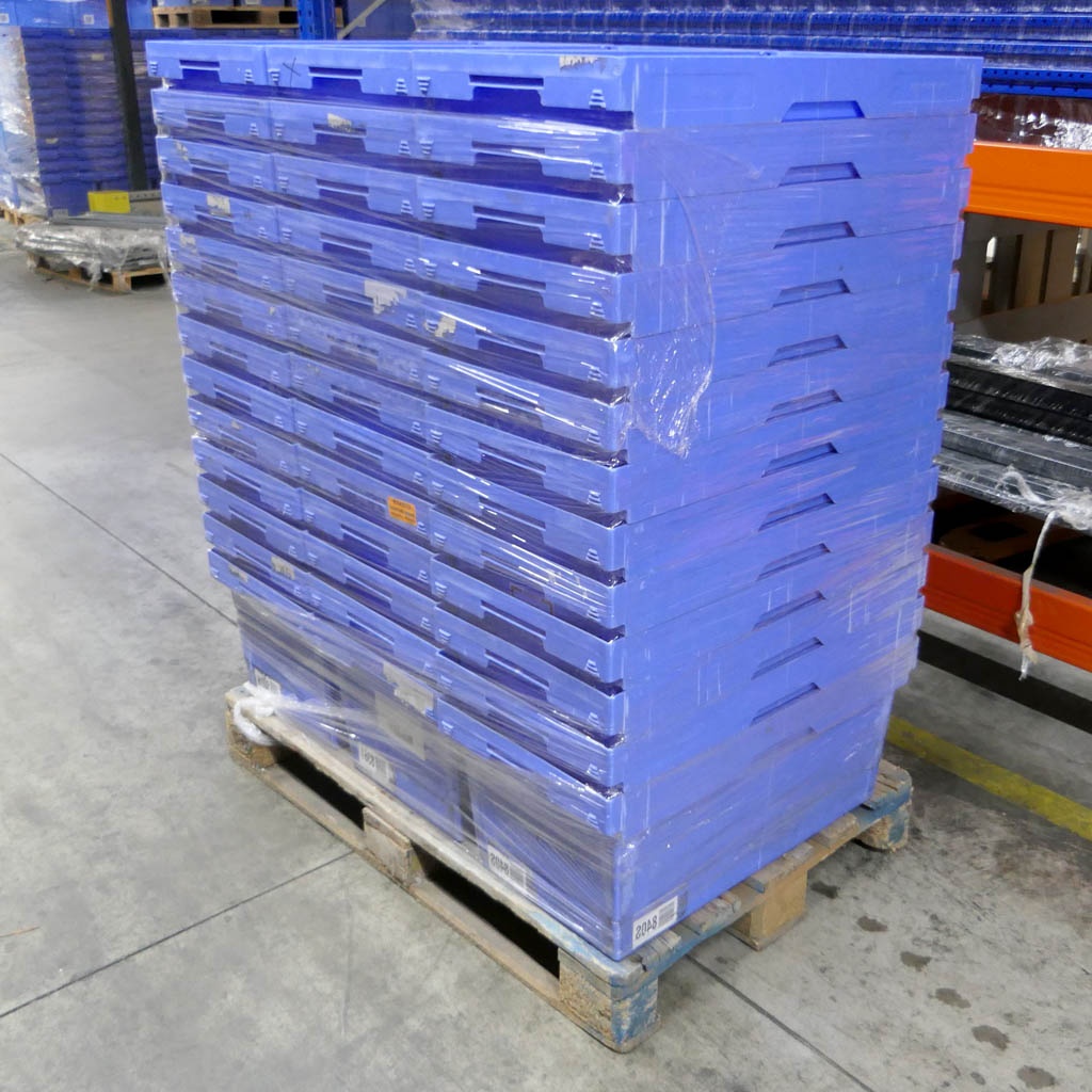 Palletaanbieding 39x gebruikte SSI Schaeffer KMB 832 magazijnbak 807x399x323 mm (lxbxh) blauw