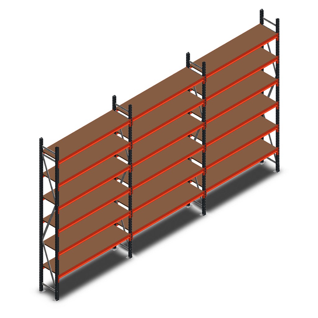 Voordeelrij grootvakstelling AR 3000x5070x400mm (hxbxd) - 6 niveaus